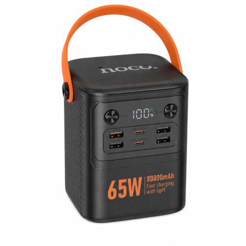 Павербанк Hoco J152 Pro Tough 80000mAh, PD 65W, чорний